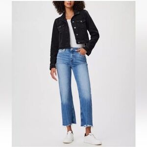 Hudson Barbara High Waist Flare Crop Chewed Hem organic cotton